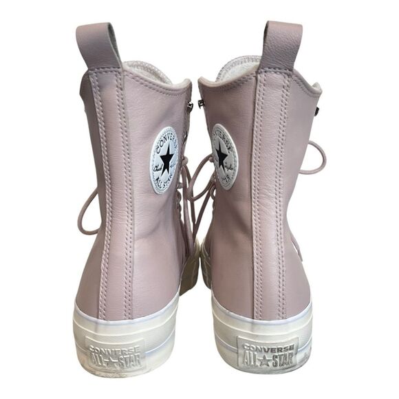 Converse | Pale Pink Platform X-Hi Top Lined Chuck Taylor Lace Up Sneakers 9 - Picture 5 of 10